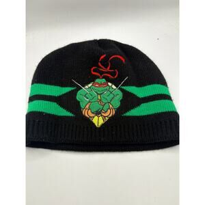 Teenage Mutant Ninja Turtles Beanie Hat Raphael Black Green Knit Mirage Studios